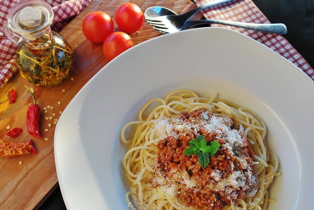 Spaghetti met verse groenten